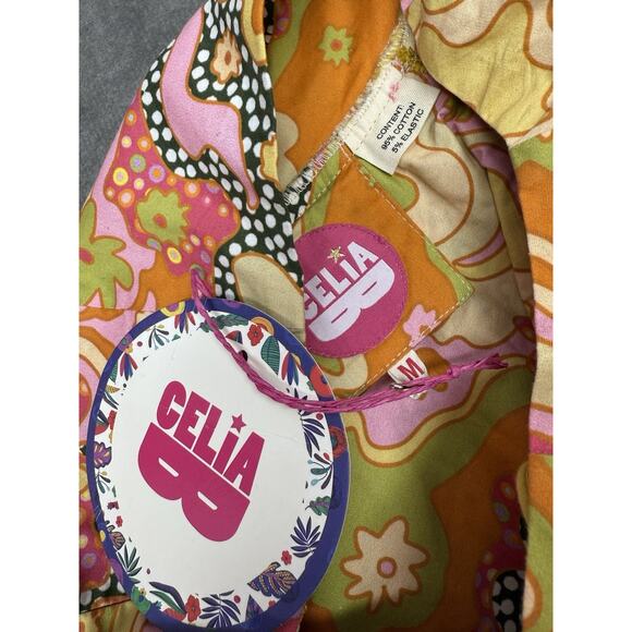 Celia B Corazon Mini Skirt Medium Colorful Embroidered Cotton Ruffle Hem - Picture 10 of 10